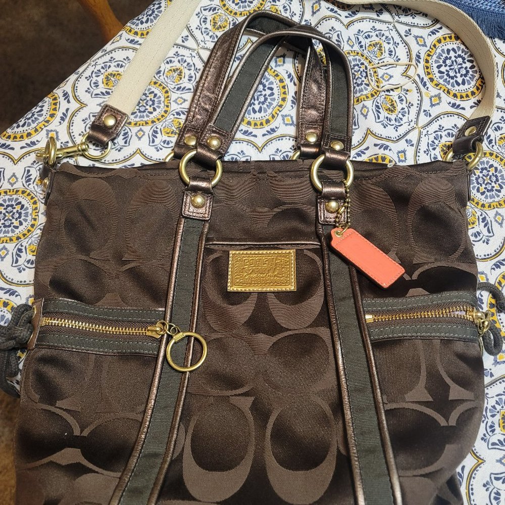 Coach Poppy Brown Shoulder Bag